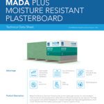 Mada Plus Moisture Resistant Plasterboards