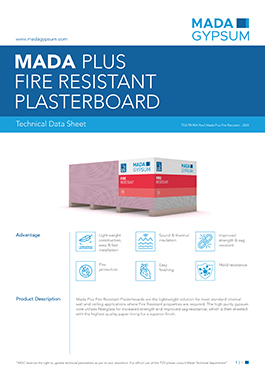 Mada Plus Fire Resistant Plasterboards