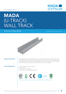 U-shaped metal track used as a base and top plate for securing wall studs in drywall framing systems.