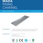 Metal fixing channel used for covering up horizontal cuts of the gypsum board and for brazing with twin frame wall systems.