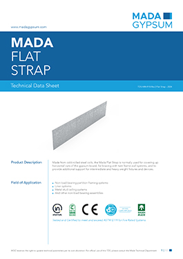 The thin, flat metal strap is used as additional support for intermediate and heavy-weight fixtures and devices.
