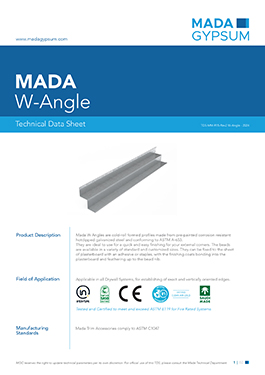 The W-shaped metal anglis are used for creating expansion joints or decorative reveals in drywall and stucco applications.