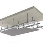 Innovative monolithic ceiling system with hidden framework, offering a seamless finish.
