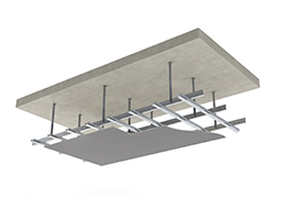 Innovative monolithic ceiling system with hidden framework, offering a seamless finish.