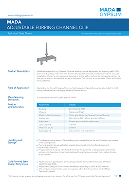 Adjustable Furring Clip